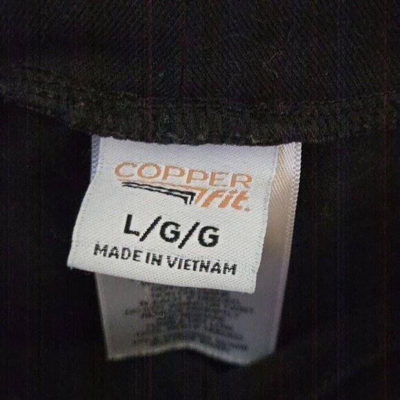 Copper Fit Black Jogger Set V Neck Drawstring Waist Size L - Picture 7 of 9